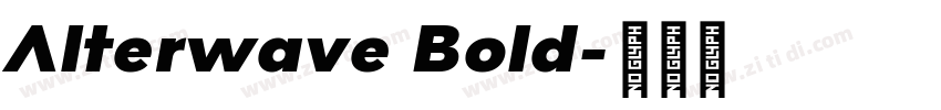 Alterwave Bold字体转换